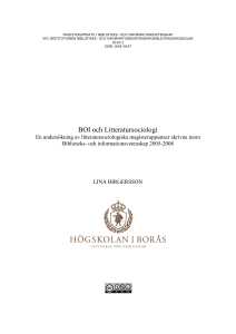 BOI och Litteratursociologi - BADA