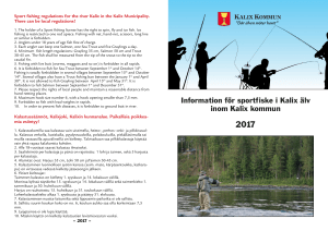 Information för sportfiske i Kalix älv inom Kalix kommun