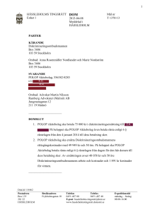 Dom i tingsrätten - Diskrimineringsombudsmannen