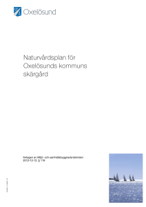 Naturvårdsplan för Oxelösunds kommuns skärgård