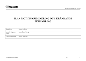 Plan mot diskriminering och kränkande