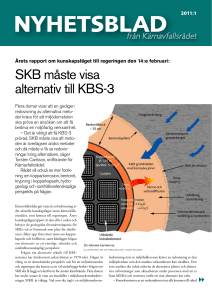 SKB måste visa alternativ till KBS-3