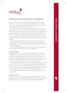 CSR-pionjären E.J. Ljungberg