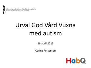 Urval God Vård Vuxna med autism