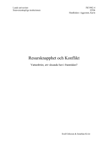 Resursknapphet och Konflikt - Lund University Publications
