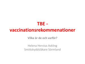 TBE - vaccinationsrekommenationer