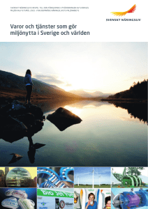 Varor och tjänster som gör miljönytta i Sverige och världen