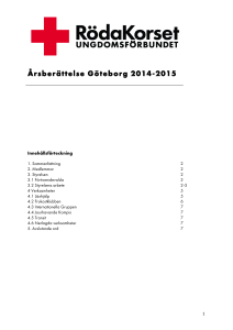 Årsberättelse Göteborg 2014-2015