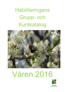 Grupp- och kurskatalog 2016 Kronoberg