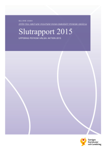 Slutrapport 2015 - Uppdrag Psykisk Hälsa