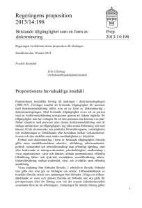 Bristande tillgänglighet som en form av diskriminering, Prop. 2013