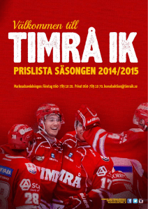 Timrå IK:s matcher säsongen 2014–2015