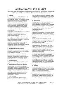 Allmänna villkor för konsulttjänster (Allmänt) 2016