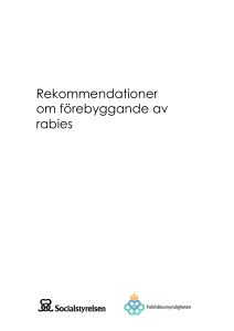 Rekommendationer om förebyggande av rabies