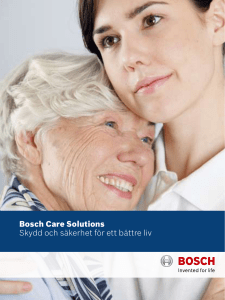 Bosch Care Solutions Skydd och säkerhet för ett bättre liv