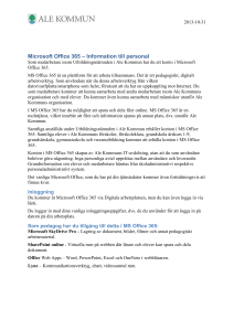 Microsoft Office 365 – Information till personal