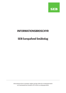 SEB Europafond Småbolag INFORMATIONSBROSCHYR