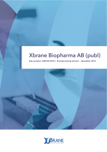 Xbrane Biopharma AB (publ)