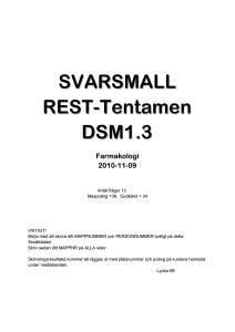 SVARSMALL REST-Tentamen DSM1.3