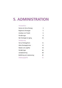 5. administration - ALMI Företagarskolan