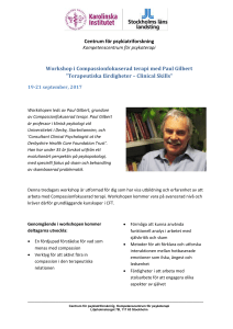 Workshop i Compassionfokuserad terapi med Paul Gilbert