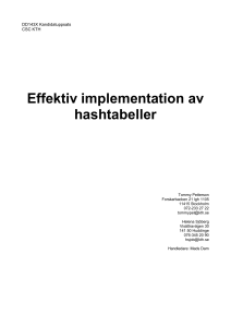 Effektiv implementation av hashtabeller