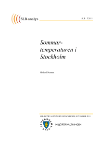Sommar- temperaturen i Stockholm - SLB