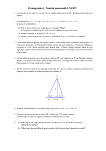Övningstenta 1, Nautisk matematik LNC022