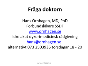 Fråga doktorn - Hans Örnhagen