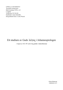 Ett studium av Guds logos i Johannesprologen