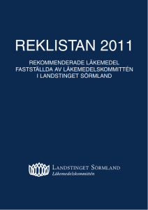 reklistan 2011 - Landstinget Sörmland