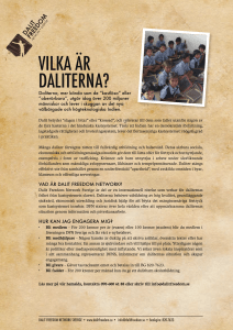 vilka är daliterna? - Dalit Freedom Sverige