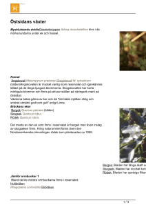 Östsidans växter - Sveriges Hembygdsförbund