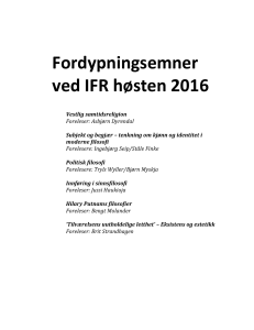 Fordypningsemner ved IFR høsten 2016