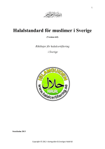 Halalstandard för muslimer i Sverige