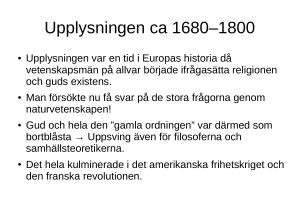Upplysningen ca 1680–1800