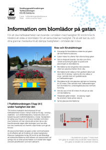 Information om blomlådor på gatan