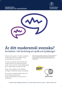 Är ditt modersmål svenska?