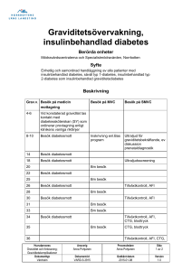 Graviditetsövervakning, insulinbehandlad diabetes