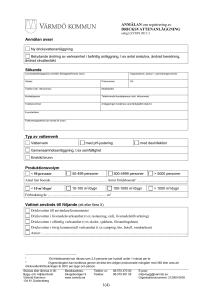 Anmälan/ansökan om registrering/godkännande
