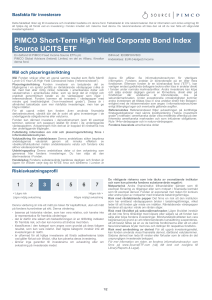 PIMCO Short-Term High Yield Corporate Bond Index Source UCITS