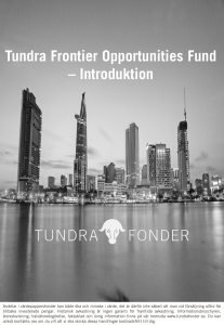 Tundra Frontier Opportunities Fund – Introduktion