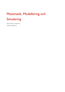 Matematik, Modellering och Simulering