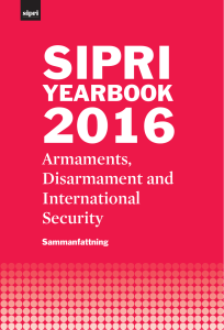 SIPRI Yearbook 2016 Summary (Swedish)
