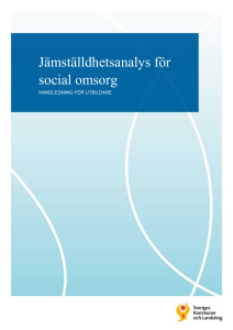 Jämställdhetsanalys för social omsorg