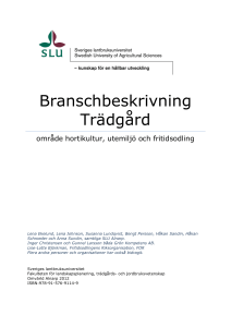 Branschbeskrivning Trädgård