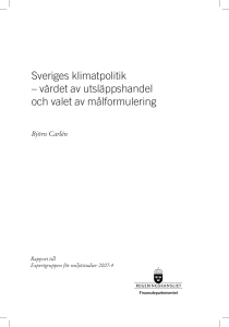 2007:4 Sveriges klimatpolitik - Statens offentliga utredningar