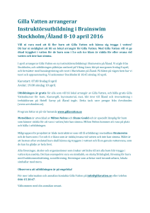 Utbildningen i Stockholm-Åland april 2016