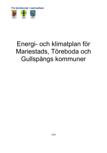 Energi- och klimatplan för Mariestads, Töreboda och Gullspångs