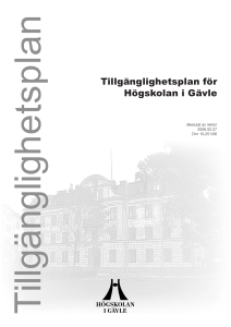 Tillgänglighetsplan för Högskolan i Gävle